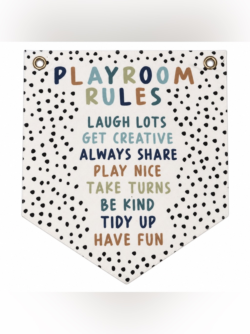 Playroom Rules Felt Kids Wall Banner